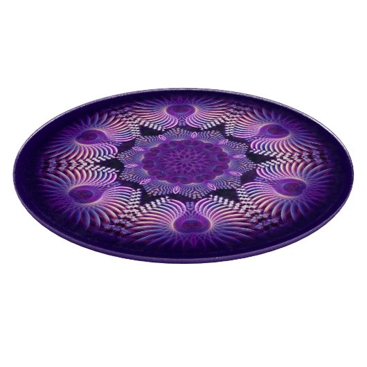 万華鏡のように千変万化するパターン(骨)突起花I カッティングボード (角)