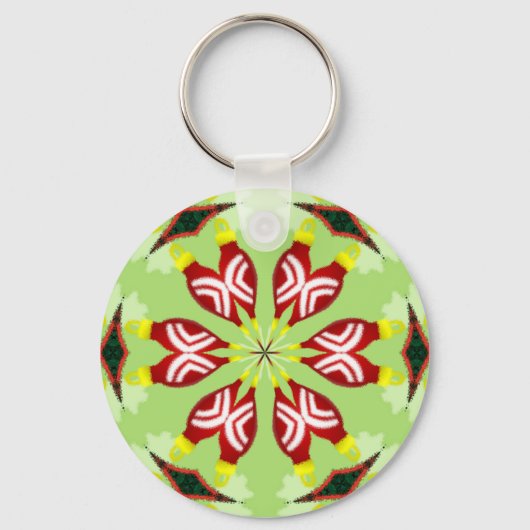 万華鏡のように千変万化するパターン'K1 SQ' キーホルダー (正面)