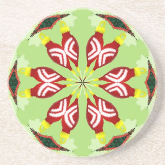 万華鏡のように千変万化するパターン'K1 SQ' コースター (正面)