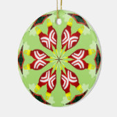 万華鏡のように千変万化するパターン'K1 SQ' セラミックオーナメント (左)