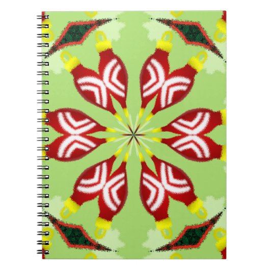 万華鏡のように千変万化するパターン'K1 SQ' ノートブック (正面)