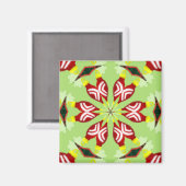 万華鏡のように千変万化するパターン'K1 SQ' マグネット (正面/裏面)