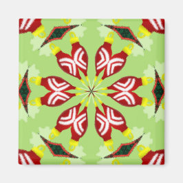 万華鏡のように千変万化するパターン'K1 SQ' マグネット