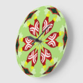 万華鏡のように千変万化するパターン'K1 SQ' ラージ壁時計 (傾斜)