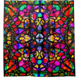 万華鏡のように千変万化するパターンV2 シャワーカーテン