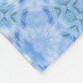 万華鏡のサマーサークルモザイクプリントブルーコロ フリースブランケット (角)