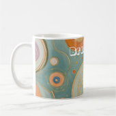 万華鏡のハーモニー：渦巻きパステルサークル コーヒーマグカップ (左)