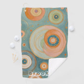 万華鏡のハーモニー：渦巻きパステルサークル ゴルフタオル (インサイチュ)