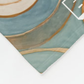 万華鏡のハーモニー：渦巻きパステルサークル フリースブランケット (角)