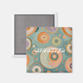 万華鏡のハーモニー：渦巻きパステルサークル マグネット (正面/裏面)