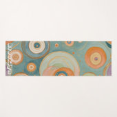 万華鏡のハーモニー：渦巻きパステルサークル ヨガマット (正面(横))