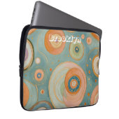 万華鏡のハーモニー：渦巻きパステルサークル ラップトップスリーブ (正面右)