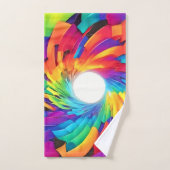 万華鏡の渦:旅カラフル路 バスタオルセット (ハンドタオル)