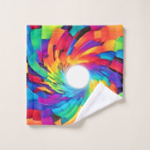 万華鏡の渦:旅カラフル路 バスタオルセット (ウォッシュタオル)