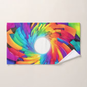 万華鏡の渦:旅カラフル路 バスタオルセット (ハンドタオル)