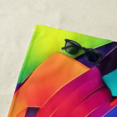 万華鏡の渦:旅カラフル路 ビーチタオル (インサイチュ)