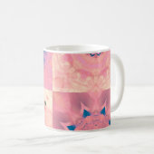 万華鏡を持つ抽象芸術パステルのフラクタルのセット コーヒーマグカップ (正面右)