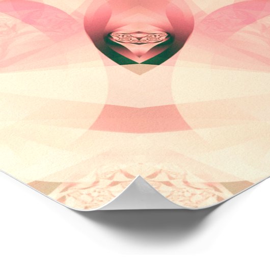 万華鏡を持つ抽象芸術パステルのフラクタルのセット ポスター (角)