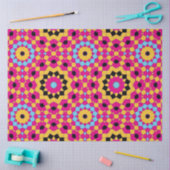 万華鏡カラフルモザイク幾何模様 薄葉紙 (クラフト)