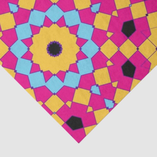 万華鏡カラフルモザイク幾何模様 薄葉紙 (詳細)