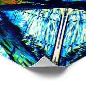 万華鏡カラフル状モザイク |抽象芸術曼荼羅 ポスター (角)