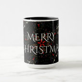 万華鏡フラワーデザイン赤と白 マグカップ (中央)