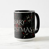 万華鏡フラワーデザイン赤と白 マグカップ (正面右)