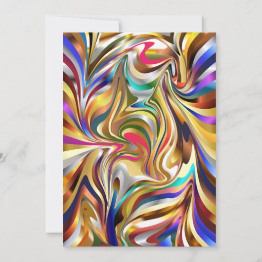 万華鏡モダン鏡結婚式招待状 招待状 (裏面)