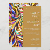 万華鏡モダン鏡結婚式招待状 招待状 (正面/裏面)