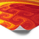 万華鏡性オレンジのフラクタル ポスター (角)