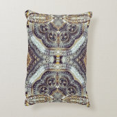万華鏡性グレー金ゴールドメダリオンステームパンクギア アクセントクッション (裏面(縦))