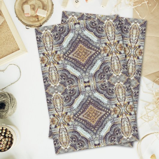 万華鏡性グレー金ゴールドメダリオンステームパンクギア 薄葉紙