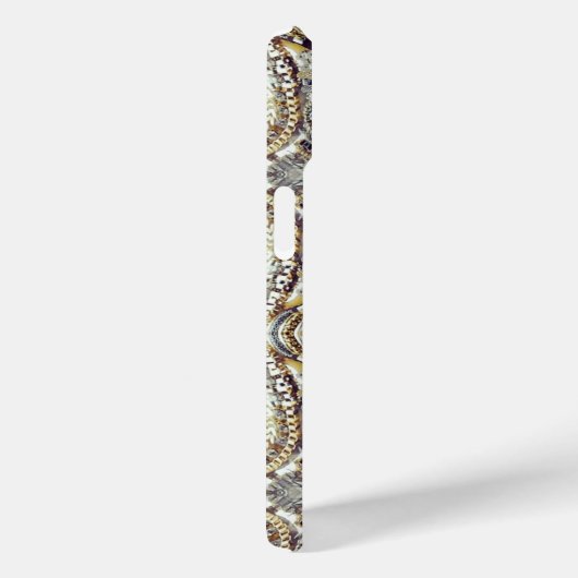 万華鏡性グレー金ゴールドメダリオンステームパンクギア Case-Mate iPhoneケース (裏面 / 右)