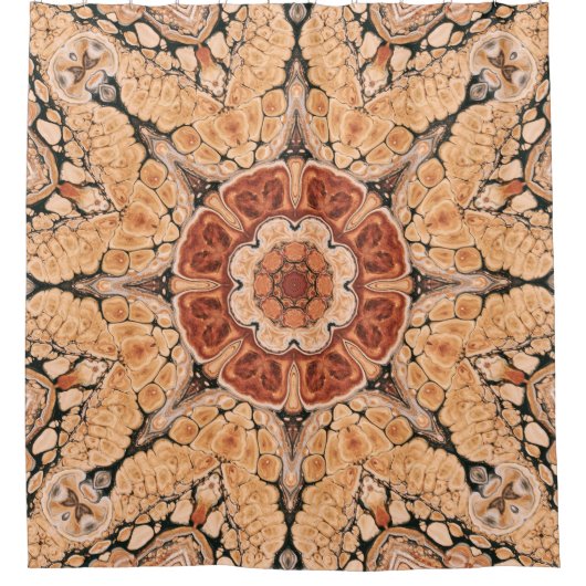 万華鏡曼荼羅 シャワーカーテン (正面)