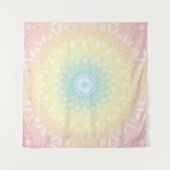 万華鏡視夏サークルモザイクプリントパステル タペストリー (正面(横))