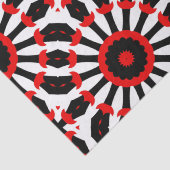 万華鏡赤色白黒モザイクパターン 薄葉紙 (詳細)