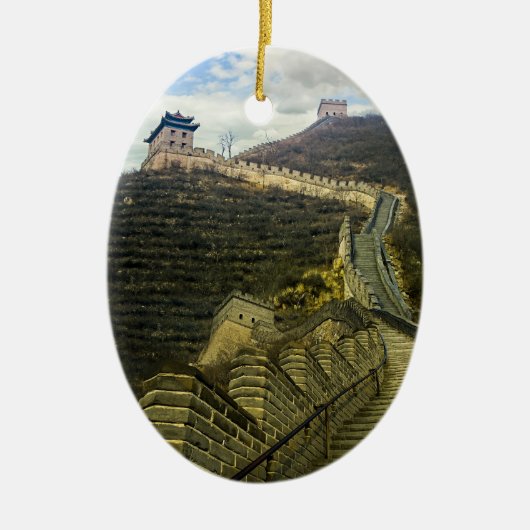 万里の長城の上 セラミックオーナメント (正面)