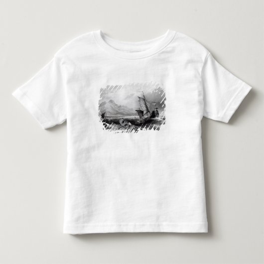 万里の長城の終了 トドラーTシャツ (正面)