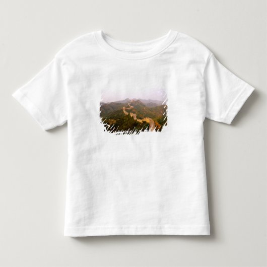 万里の長城の風景 金山嶺 トドラーTシャツ (正面)