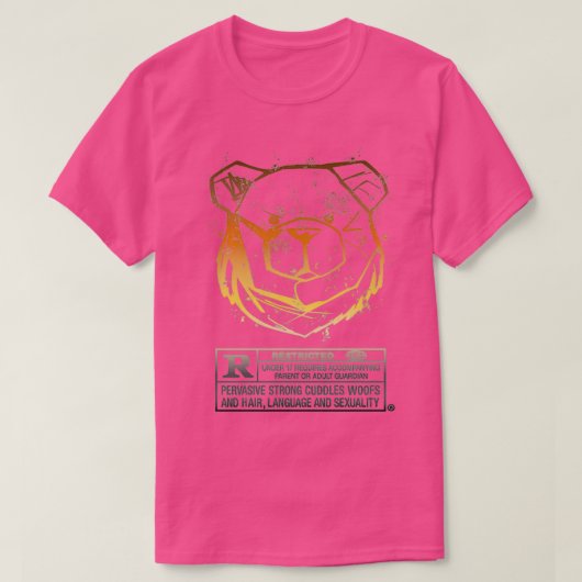 丈夫なクマの制限された色 Tシャツ (デザイン正面)