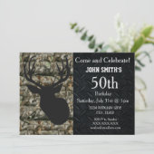 丈夫な大人鹿狩り誕生日招待状 招待状 (スタンド正面)