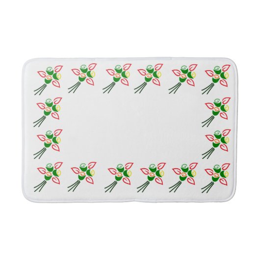 丈夫な花付きバスマカラフルット バスマット (正面)