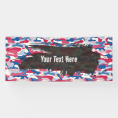 丈夫な赤白青迷彩柄ロング 横断幕 (横)