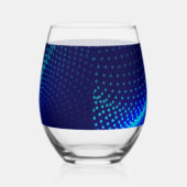 丈夫な青 ステムなしワイングラス (右)