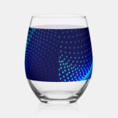 丈夫な青 ステムなしワイングラス (左)