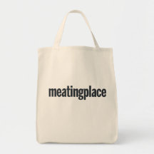 丈夫、運すべてトートw/Meatingplaceのロゴ