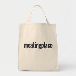 丈夫、運すべてトートw/Meatingplaceのロゴ トートバッグ