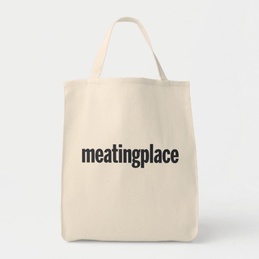 丈夫、運すべてトートw/Meatingplaceのロゴ トートバッグ (正面)