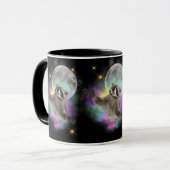 三おもしろいつのアライグマ マグカップ (正面左)