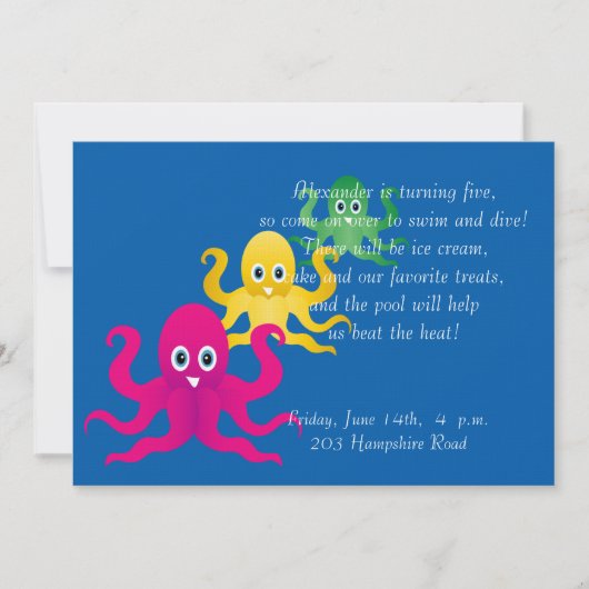 三おもしろいつの 招待状 (正面)